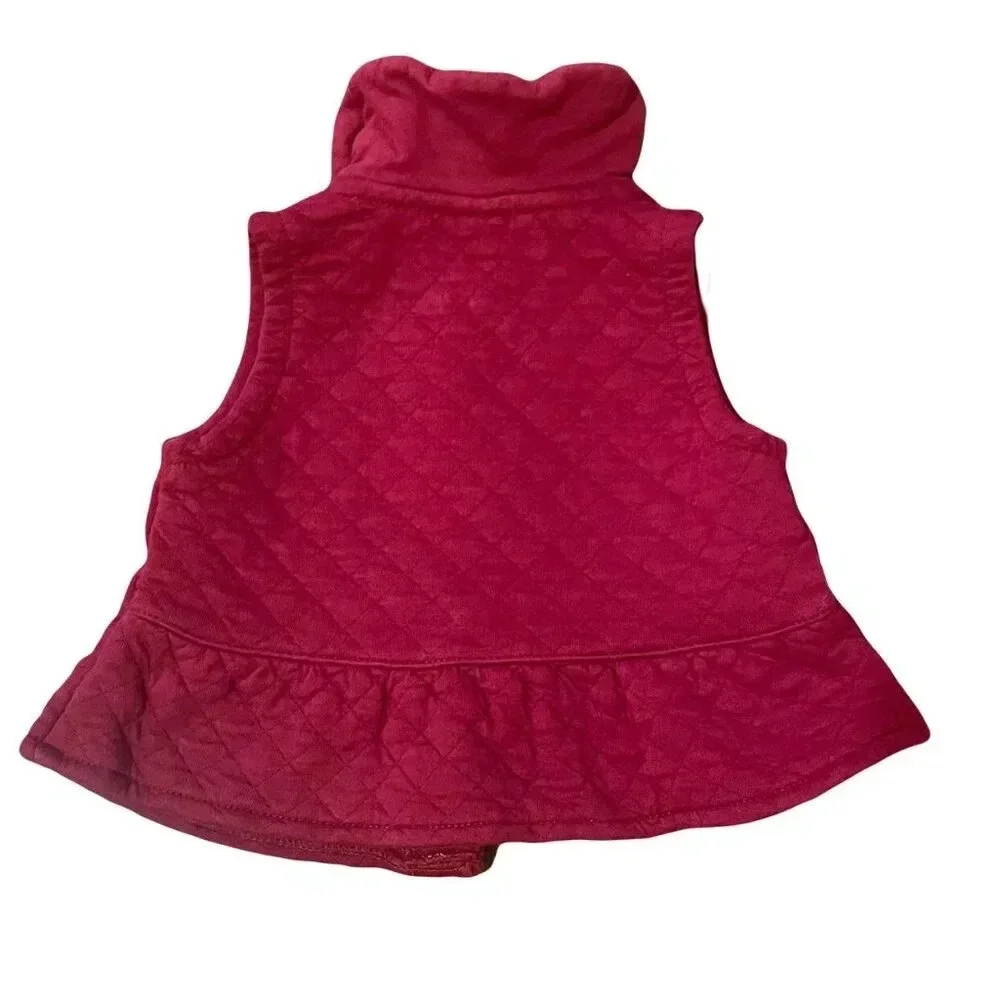6 Months Maroon Quilted Vest